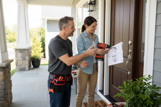 ring doorbell installation homeowner DIY with coach